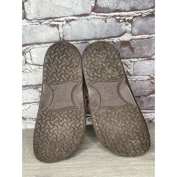 Birkenstock Clog Brown Leather Buckle Strap Clogs Shoes Women Sz 38EU/7.5M US M5 - Picture 8 of 16